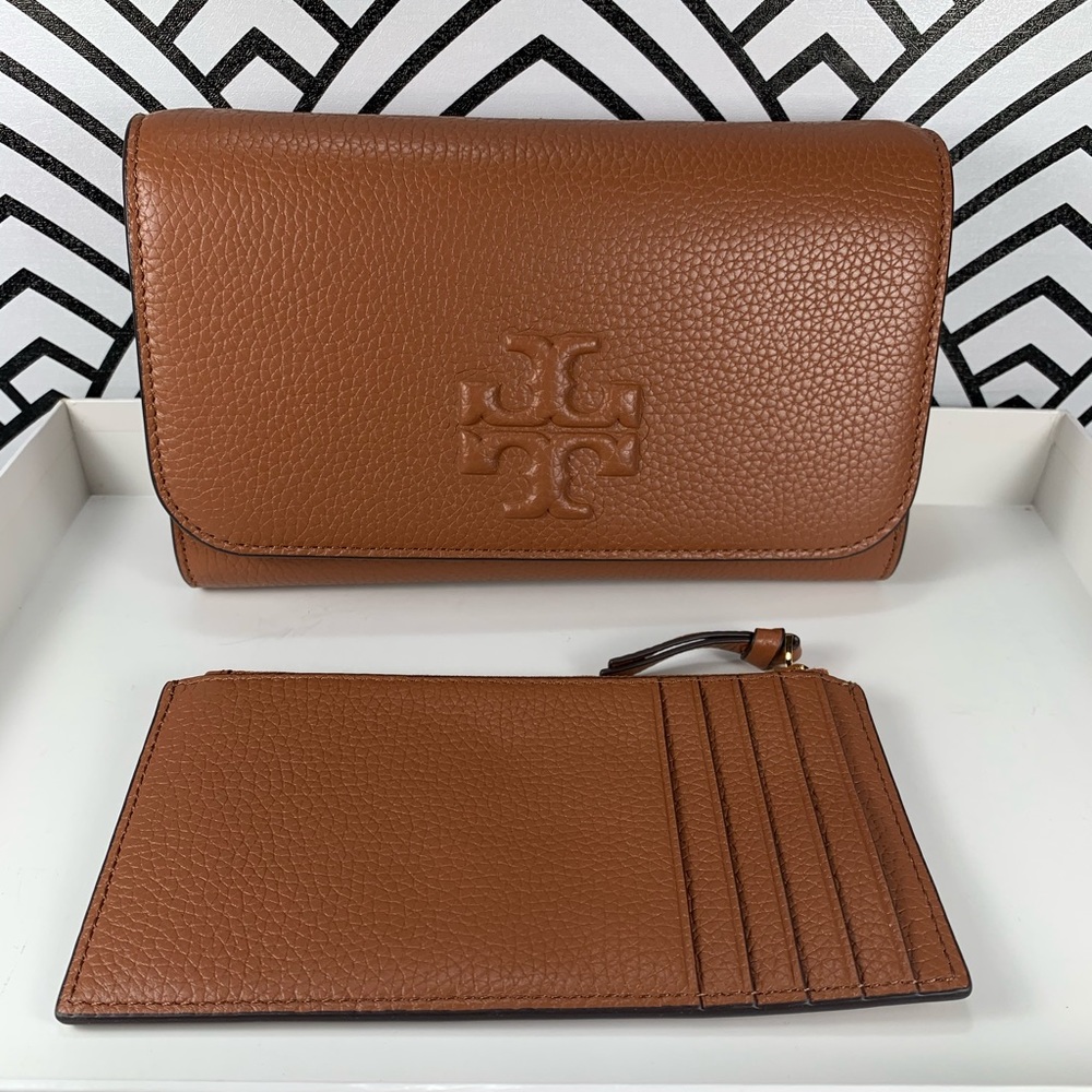 Tory Burch Thea Wallet Crossbody in Classic Tan